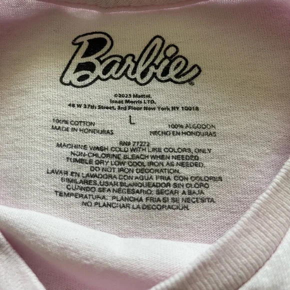Barbie Light Pink Kids T-Shirt with Graphic Design - Picture 5 of 5